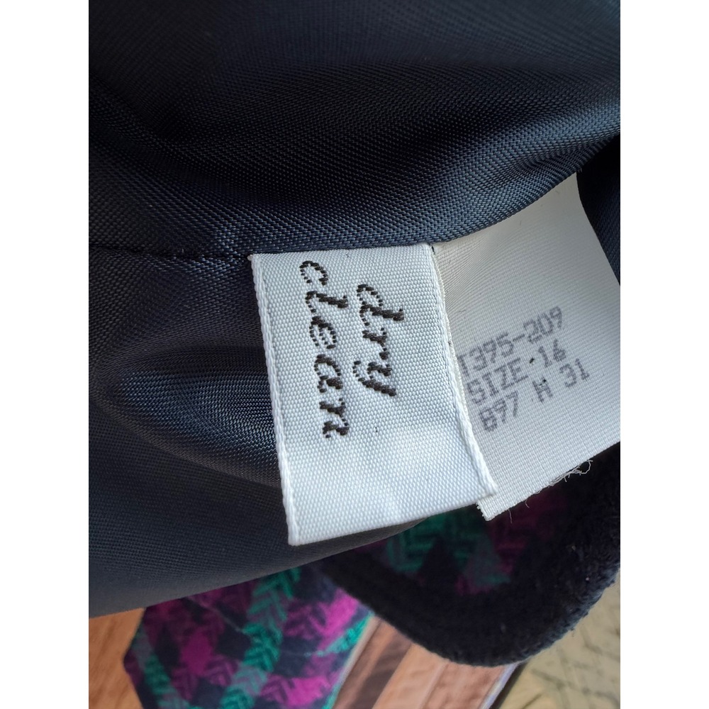 Pendleton Vintage 1980s Wool Plaid Skirt Suit Purple Green Workwear Size 14 - Picture 9 of 11